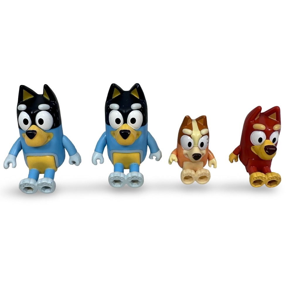 Bluey‎ Heeler Family 4 Pack Figure Set Bandit Bingo Rusty Moose Toys LK30720